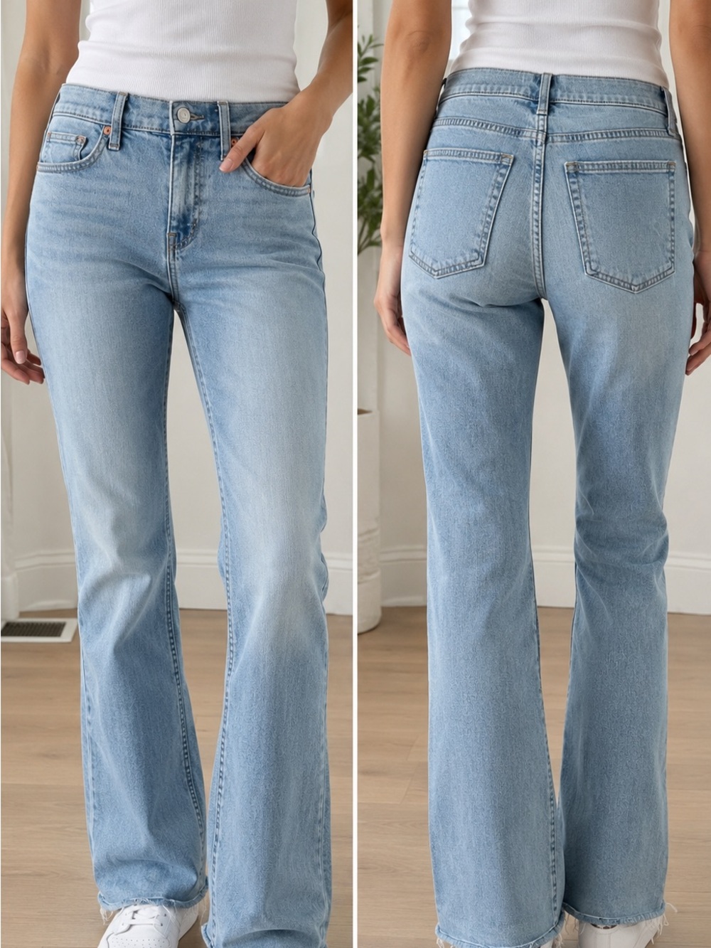 GAP Light Baby Boot Mid Rise Blue Jeans - Women